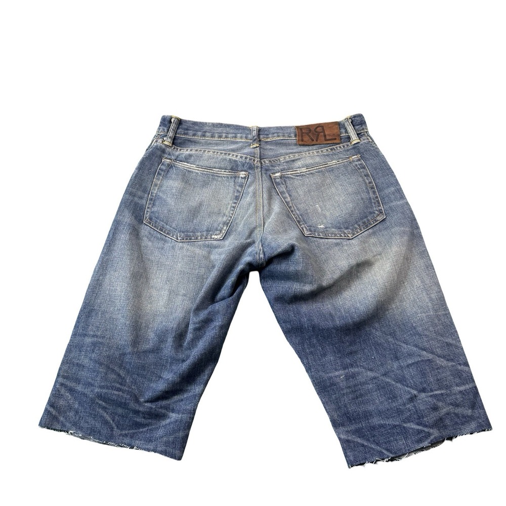 RRL Ralph Lauren Mens Selvedge Button Fly Cutoff Denim Shorts 30 R171RB45